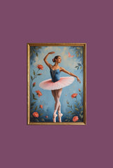 Floral Grace: Ballet Canvas Wall Art