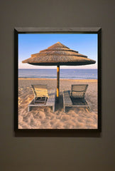 Seaside Serenity: Beach Chairs Canvas Art