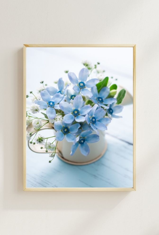 Azure Bloom Canvas Art