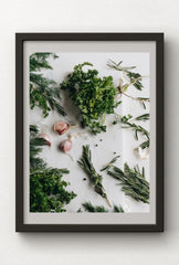 Culinary Canvas: Fresh Herb Wall Art for Kitchen & Dining