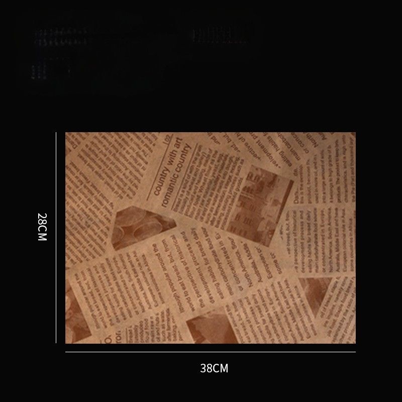 Food grade gasket paper greaseproof baking paper Burger paper packaging paper English newspaper gasket paper silicone oil paper