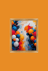 "Ross Abstract Canvas Art: Vibrant Spheres for Modern Decor"