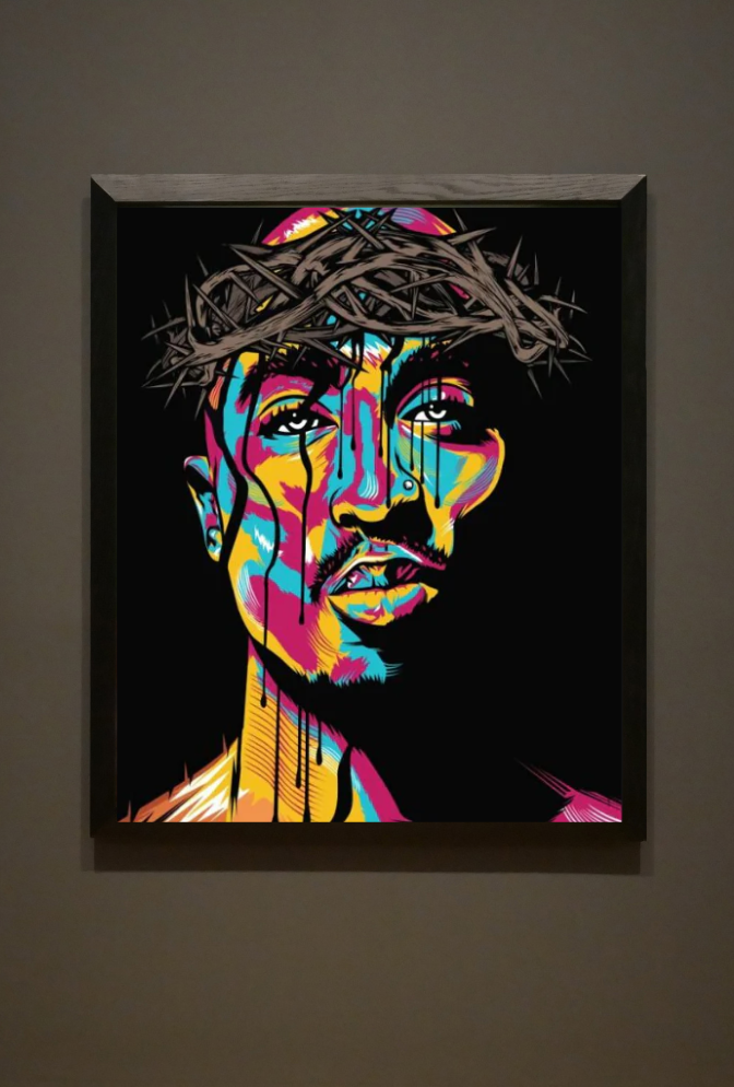 Tupac Canvas Wall Art Poster