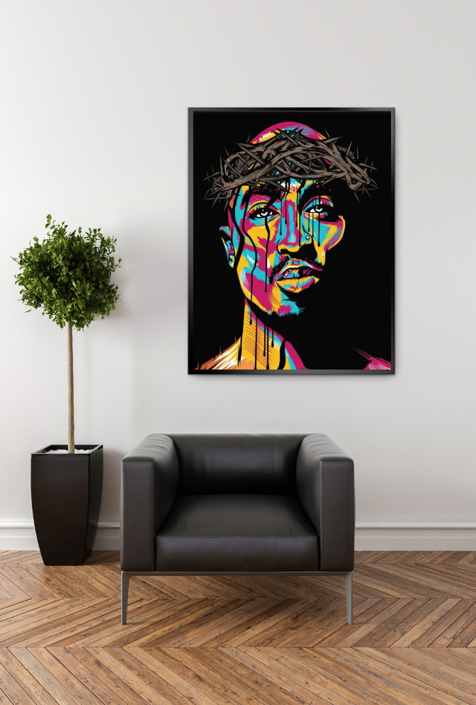 Tupac Canvas Wall Art Poster