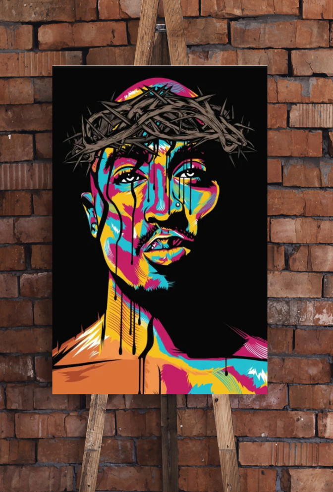 Tupac Canvas Wall Art Poster