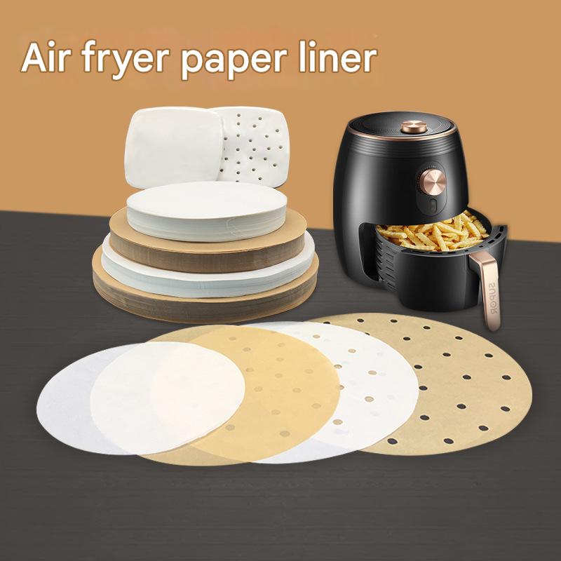Round perforated air fryer paper non-stick uniform high temperature resistant disposable air fryer paper