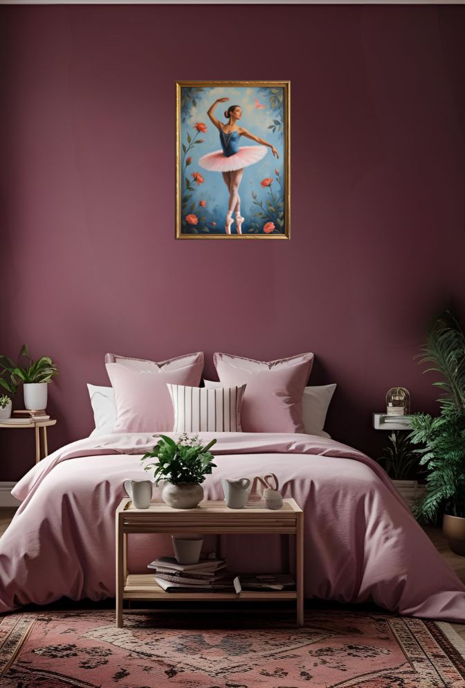 Floral Grace: Ballet Canvas Wall Art