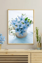 Azure Bloom Canvas Art