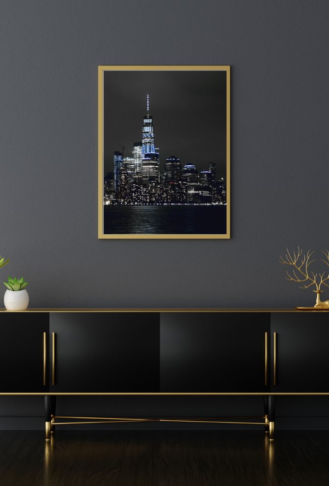 New York City Skyline Canvas Wall Art Poster