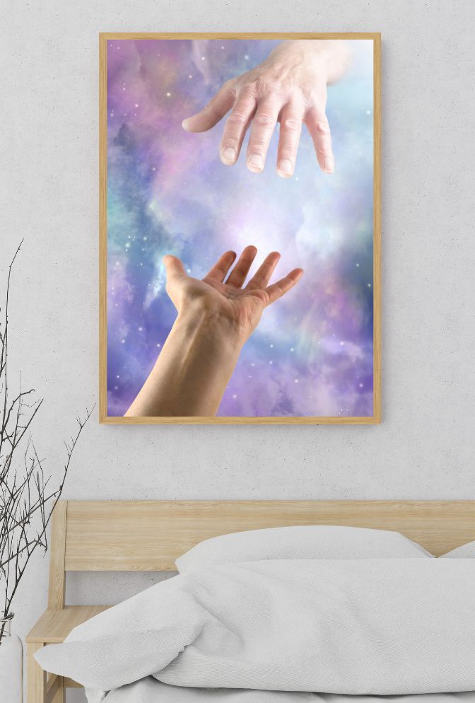 Divine Touch: Experience the 'Hand of God' Canvas Art