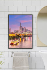 Nashville Twilight: Riverfront Symphony Canvas Art