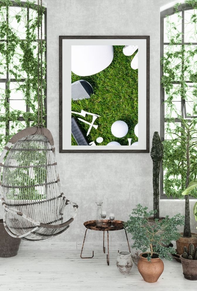 Golf Course Canvas Wall Art – Modern Sports Decor for Home or Office