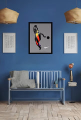 Flight of Color: Nike Basketball Canvas Art