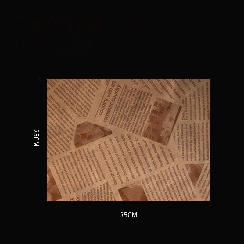 Food grade gasket paper greaseproof baking paper Burger paper packaging paper English newspaper gasket paper silicone oil paper