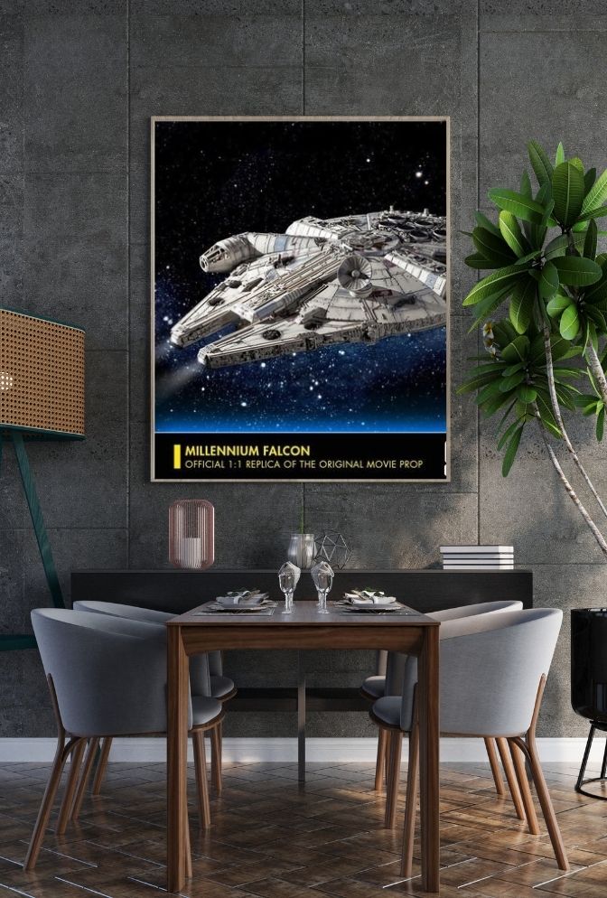 Millennium Falcon Canvas Art - Star Wars Rebel Ship Decor