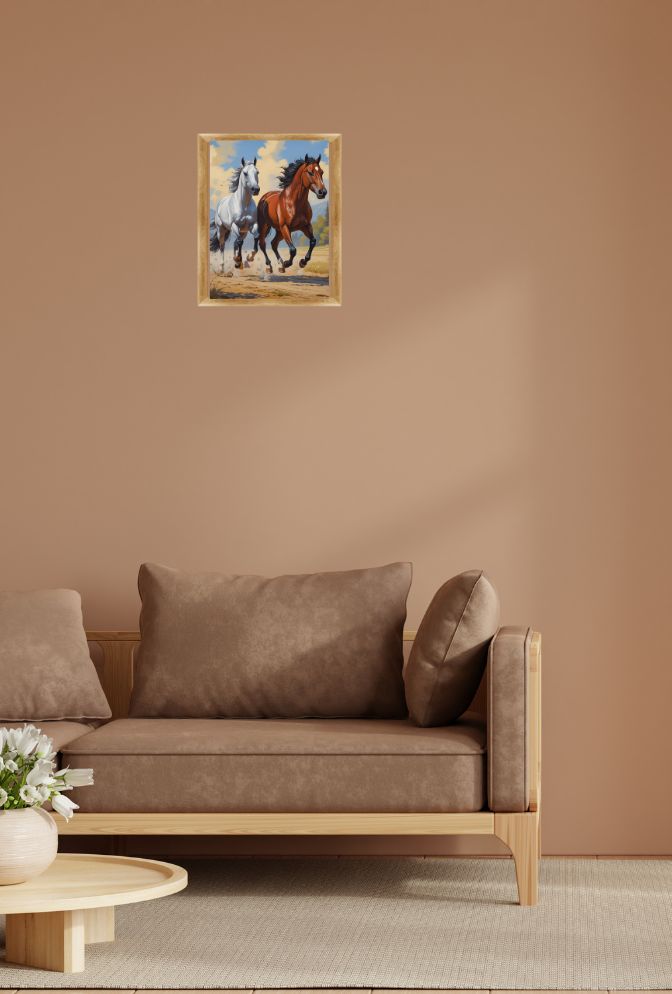 "Royal Blue Floral Canvas Art: Elegant Botanical Decor for Your Home"
