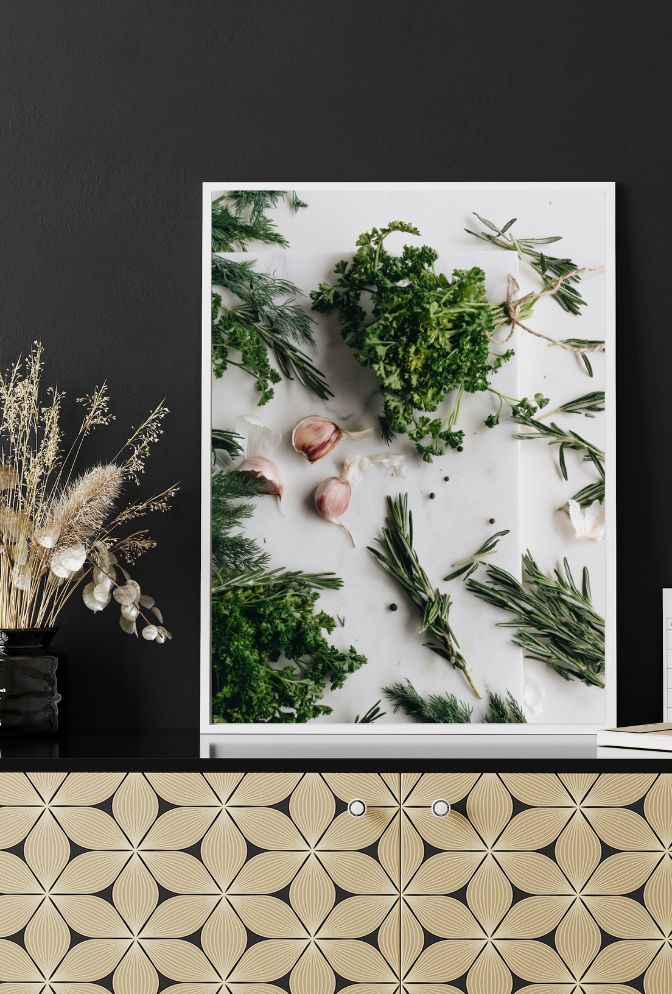 Culinary Canvas: Fresh Herb Wall Art for Kitchen & Dining