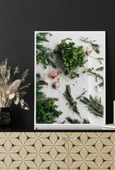 Culinary Canvas: Fresh Herb Wall Art for Kitchen & Dining