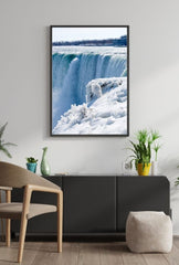 Niagara's Frozen Majesty: Winter Waterfall Canvas Art