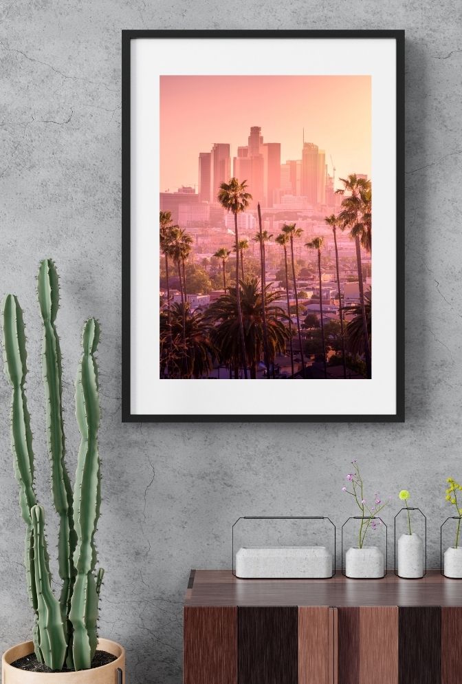 Sunset Palms: Los Angeles Canvas Art