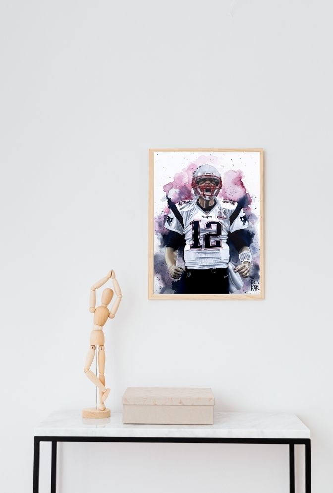 "Tom Brady Canvas Wall Art: Immortalize the Legend"