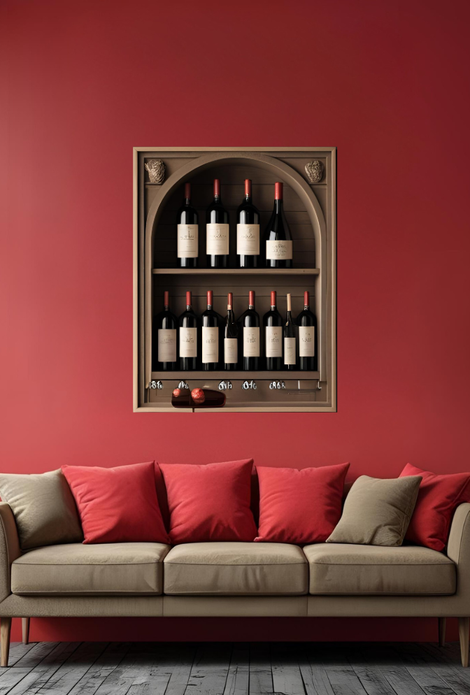 Wine Cellar Whispers: Canvas Art That Bottles the Warmth of Oak & Vintage Charm-Ganfaner