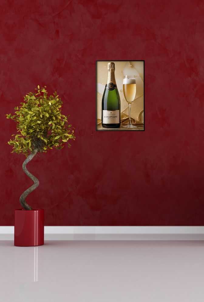 Effervescent Elegance: Celebrate Style with Champagne Canvas Wall Art