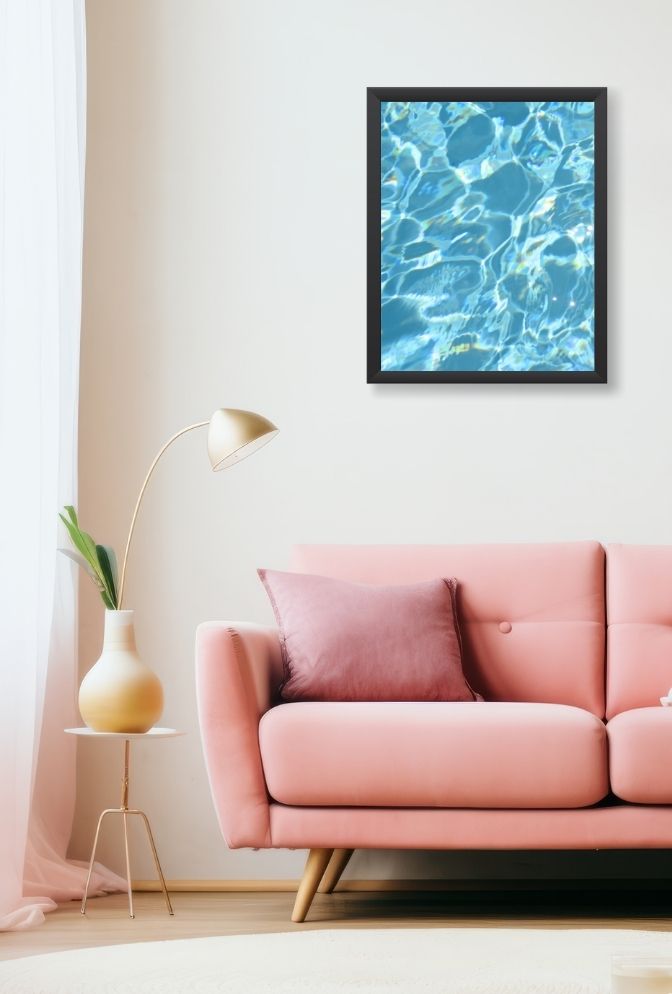 Aqua Serenity: Water Ripple Canvas Art