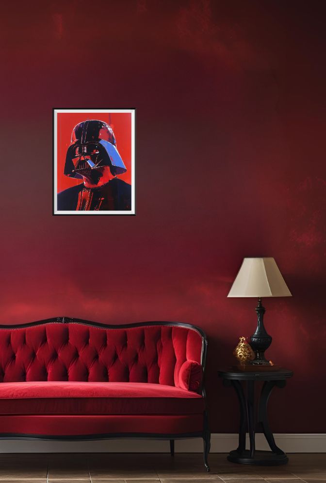 Vader's Fury: Abstract Star Wars Canvas Art