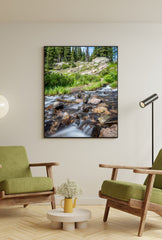 Rocky Mountain Stream: Tranquil Canvas Art