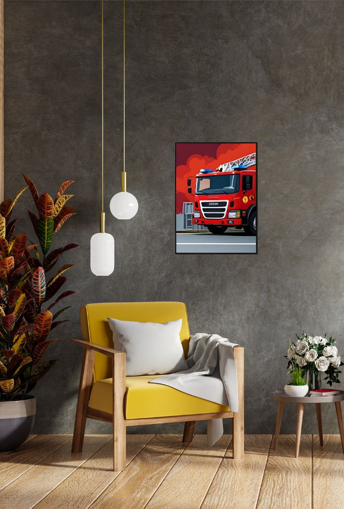 Fire Engine Canvas Wall Art: Fuel Their Imagination