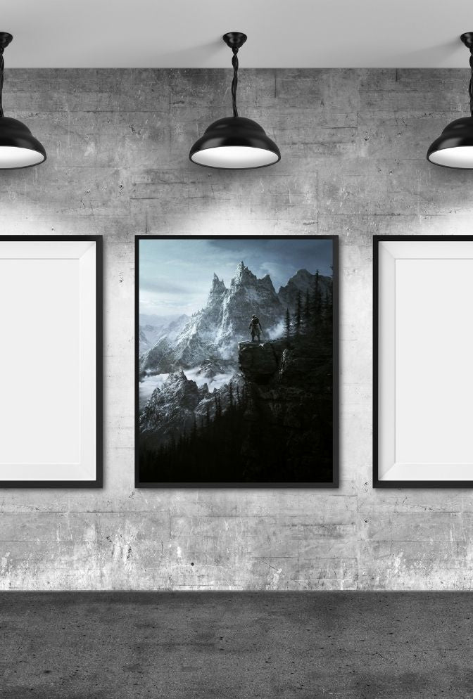 "Epic Landscapes: Skyrim Canvas Wall Art "