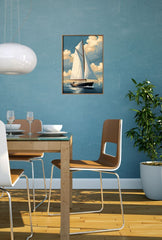 Serene Sailboat Canvas Art: Coastal Escape on Your Walls