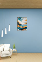 Serene Shores: Embrace Coastal Calm with Abstract Canvas Wall Art