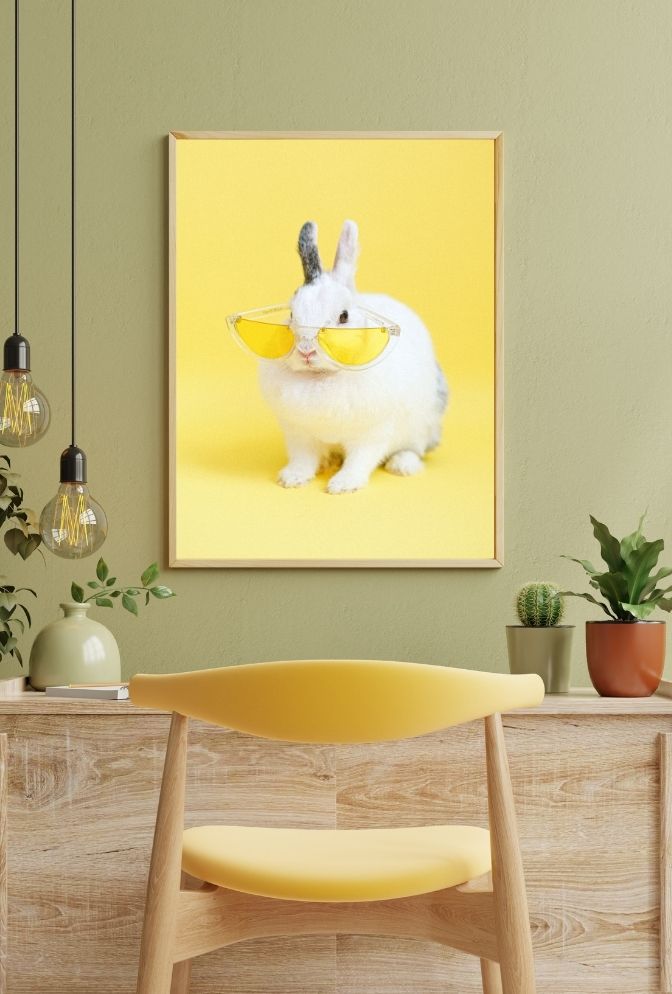 Hip Hop Bunny: Sunglasses Canvas Art