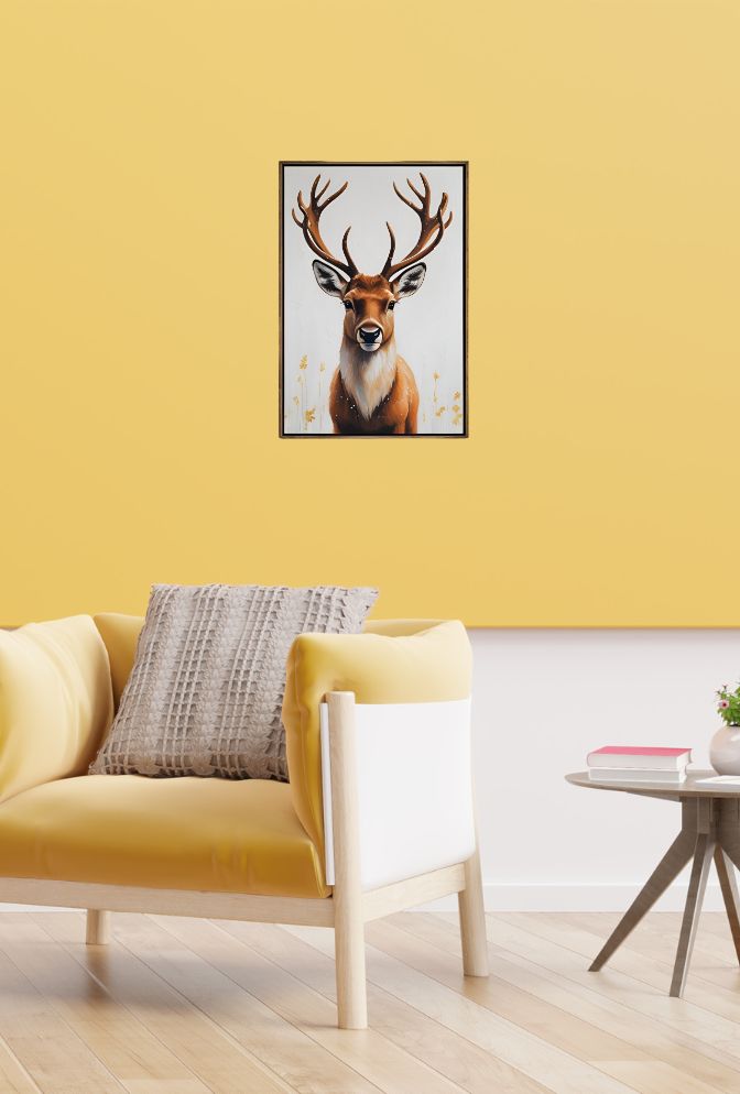 Majestic Reindeer Canvas Art: Winter's Grace for Your Home