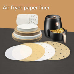 Round perforated air fryer paper non-stick uniform high temperature resistant disposable air fryer paper