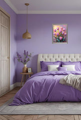 Painted Spring: Purple Tulip Canvas Art