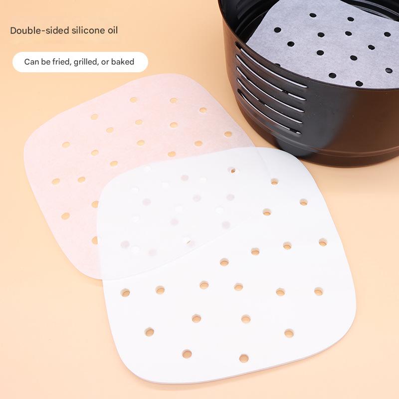 Round perforated air fryer paper non-stick uniform high temperature resistant disposable air fryer paper