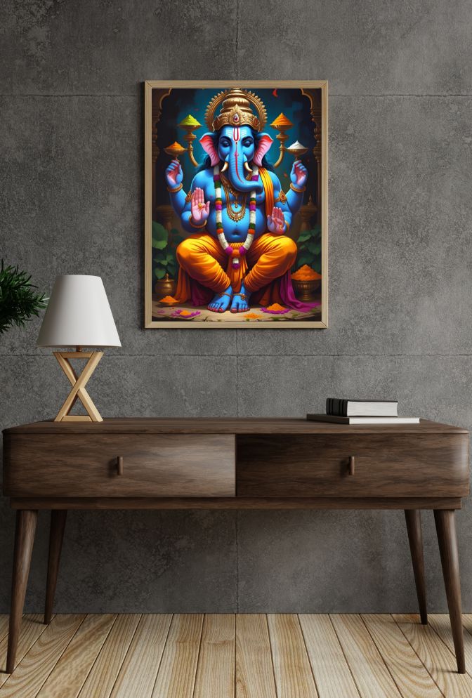 Auspicious Ganesha: Divine Canvas Art