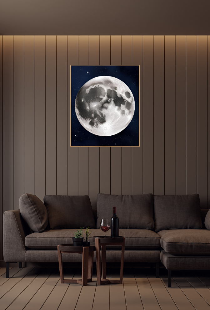Moon Canvas Wall Art: Celestial Beauty