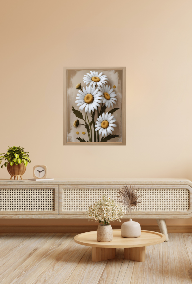 Daisy Canvas Wall Art Poster