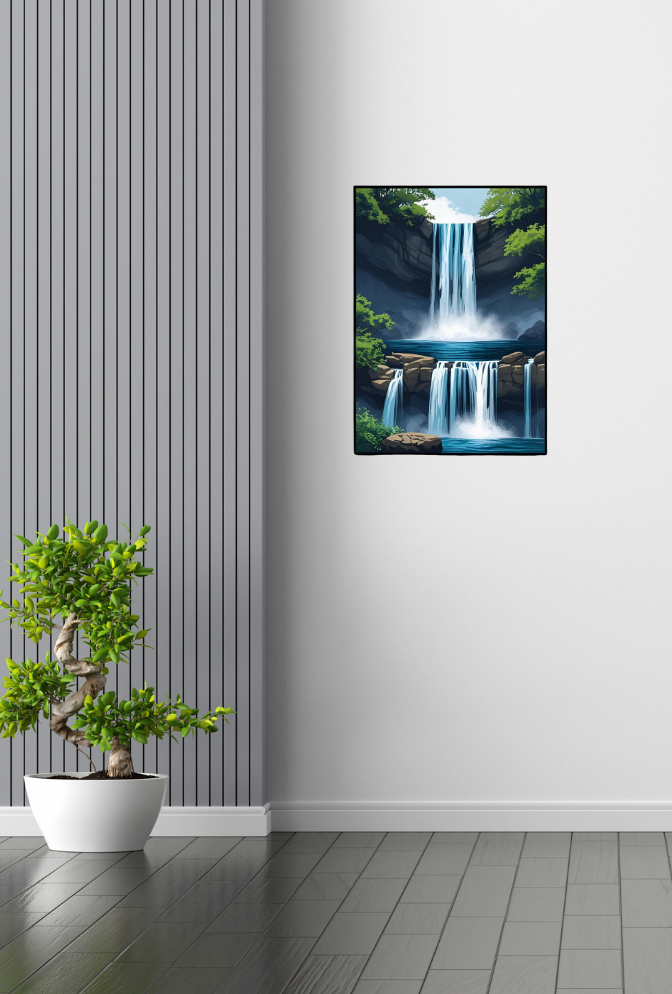 Waterfall Canvas Wall Art Poster