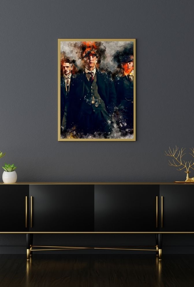 Shelby Gang Watercolor Canvas Art - Bring the Grit of Peaky Blinders to Your Walls
