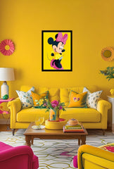 Cheerful Minnie Mouse Canvas Art - Disney Polka Dot Decor