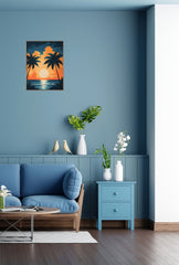 Ocean Drive Sunset: Miami Canvas Art