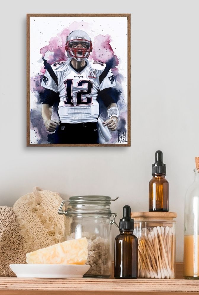 "Tom Brady Canvas Wall Art: Immortalize the Legend"
