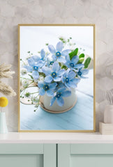 Azure Bloom Canvas Art