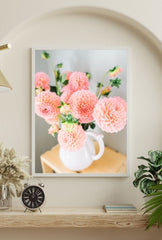 Blush Dahlia Bloom Canvas Art
