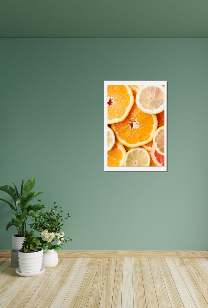 Citrus Burst: Vibrant Orange & Lemon Canvas Art
